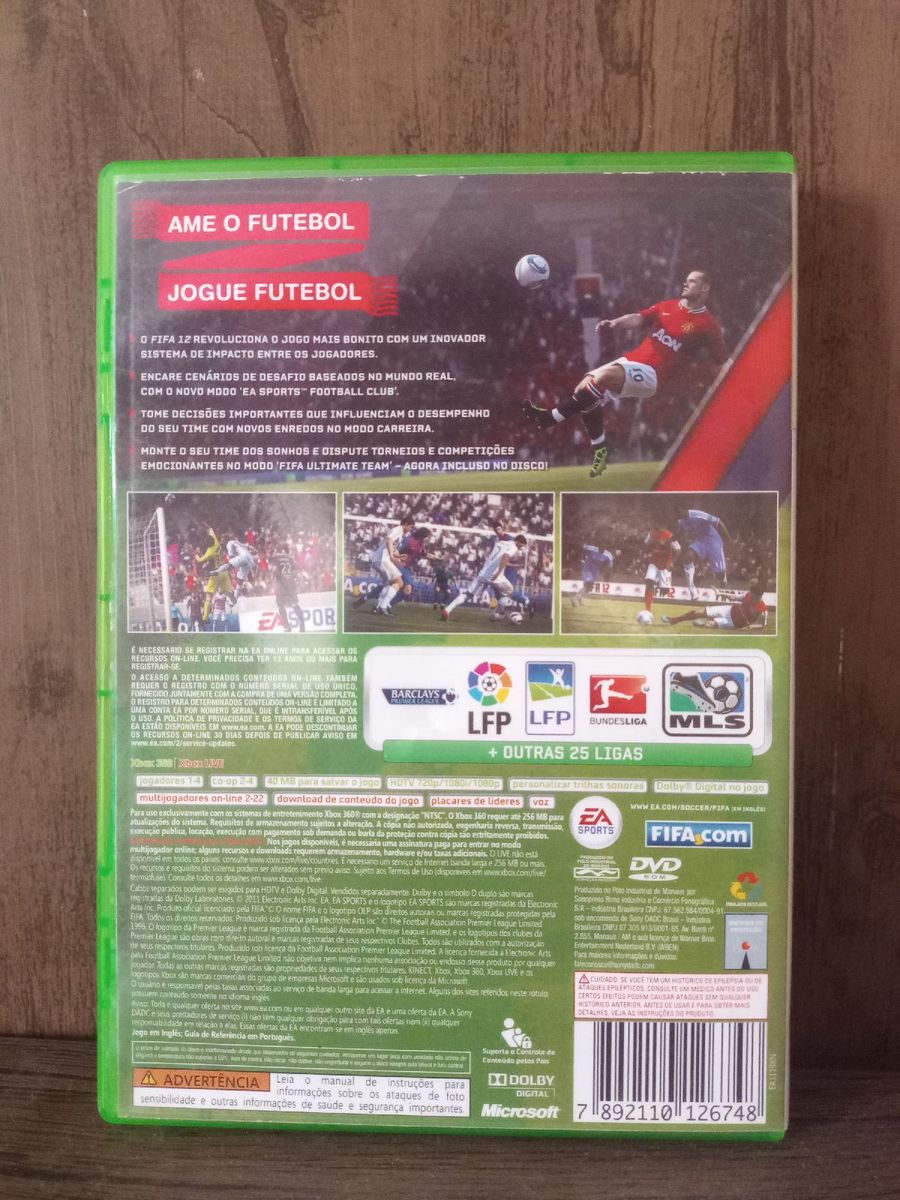 Jogo Fifa 12 para Xbox 360 Original