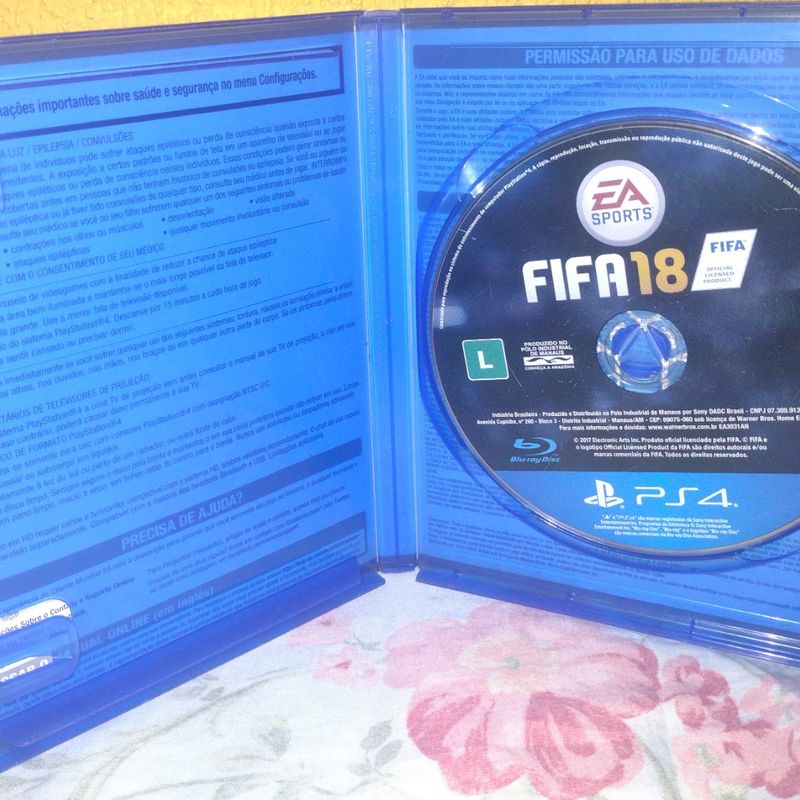 Jogo Fifa 18 Ps4 Original midia fisica