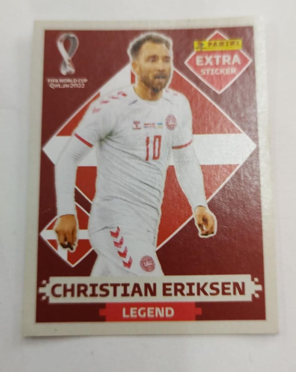 CHRISTIAN ERIKSEN (Dinamarca) - KIT COM AS 4 FIGURINHAS EXTRA LEGENDS -  OURO