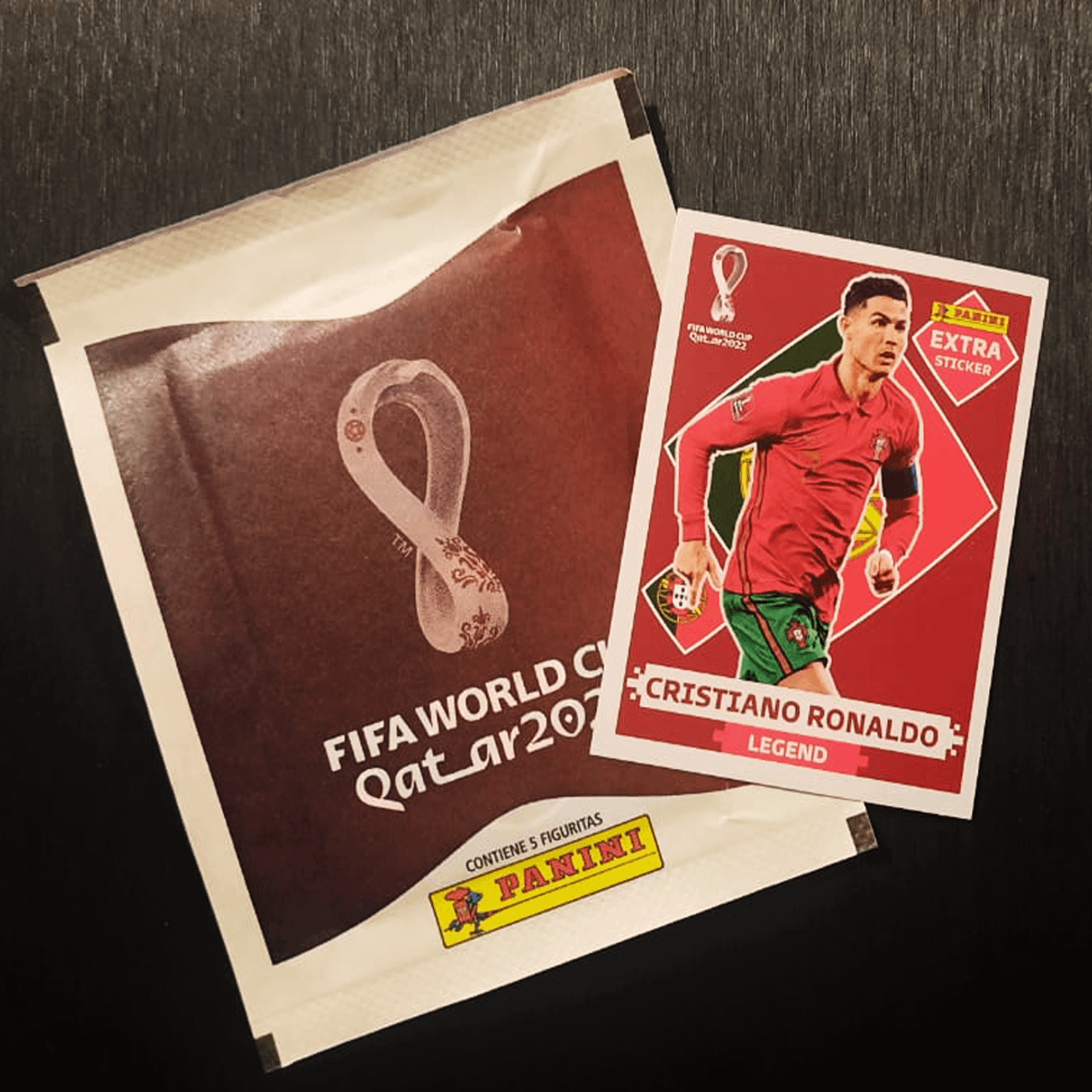 Figurinha Copa - Cristiano Ronaldo Base Bordô - Extra Stickers Legend ...