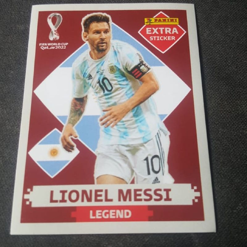 Figurinha Lionel Messi Bordô Copa 2022 Legend - Promoção