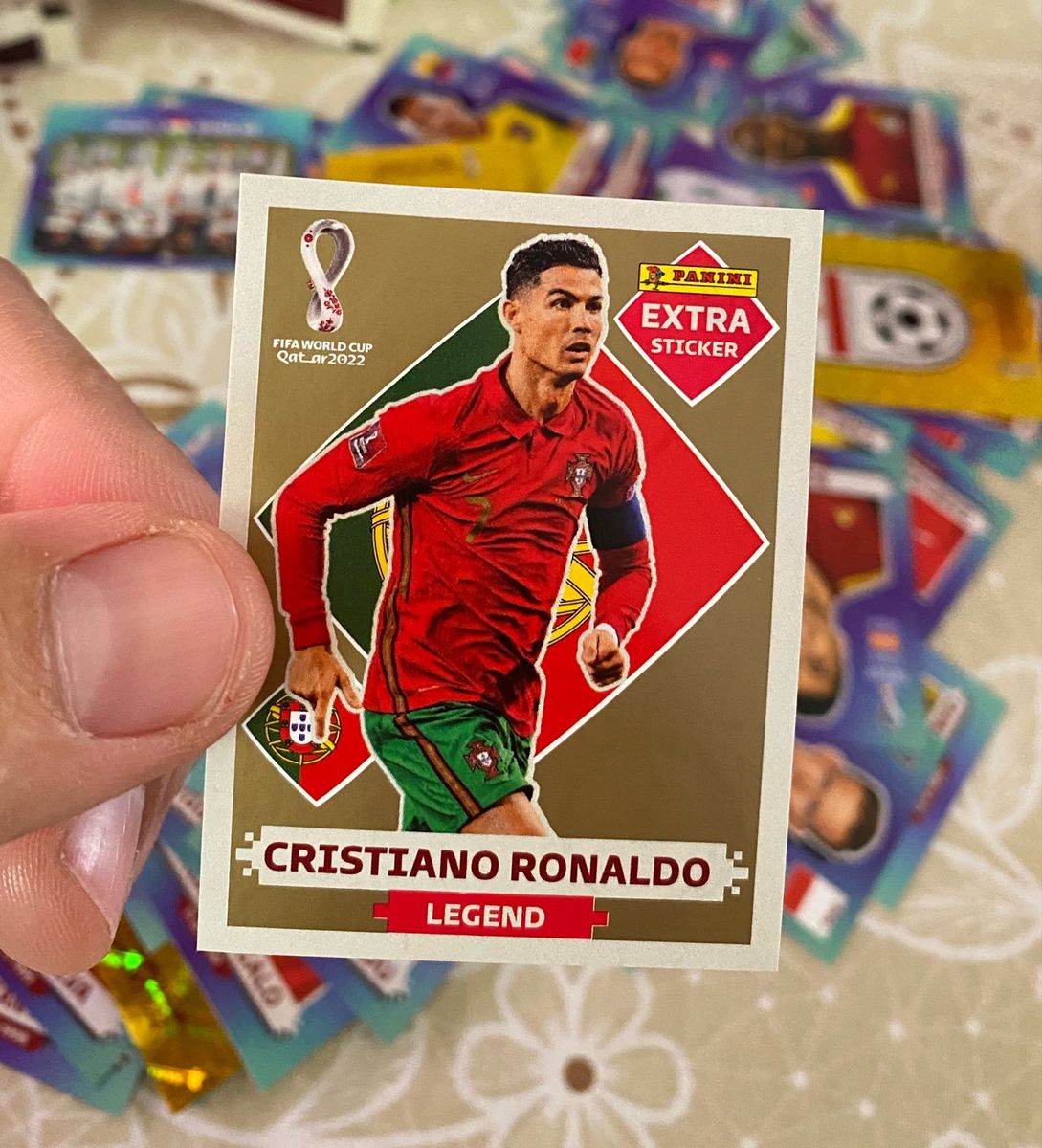 Figurinha Cristiano Ronaldo Legend Gold | Livro Panini Nunca Usado ...