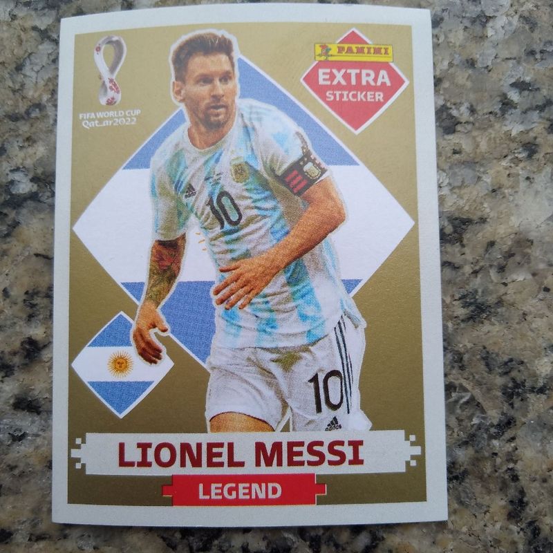 Figurinha Messi Legend Gold Especial Copa Original Ouro - Corre