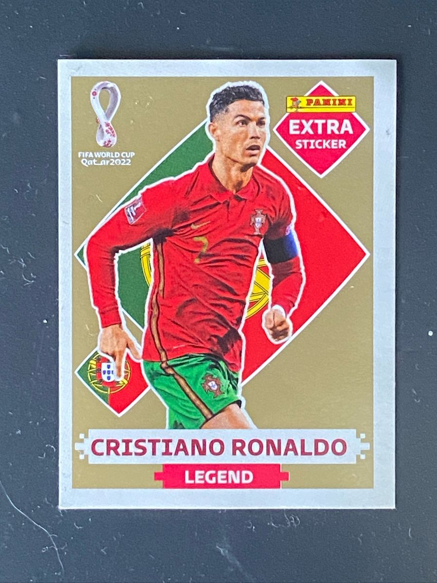 Figurinha Legend Gold Extra Cristiano Ronaldo Copa 2022