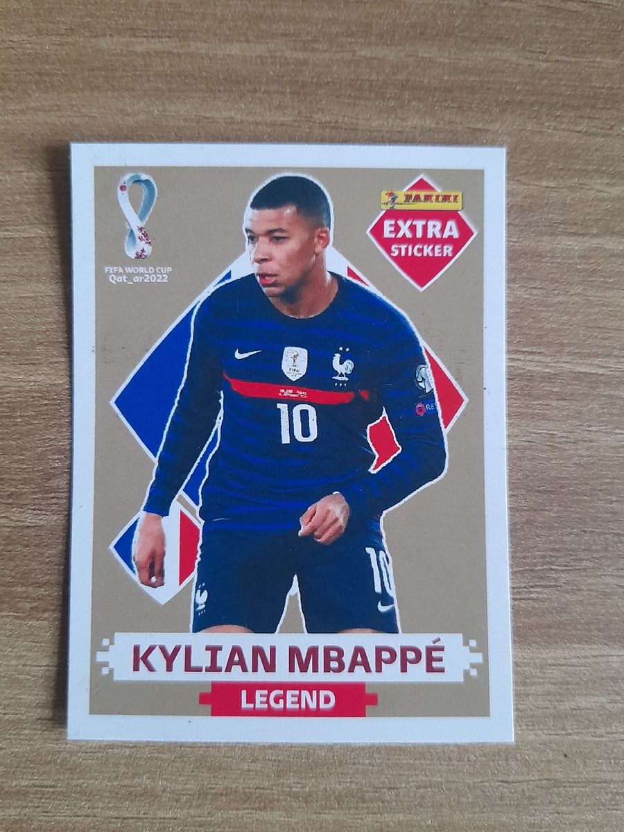 Figurinha Extra Kylian Mbappe Gold Ouro Copa 2022 Legend