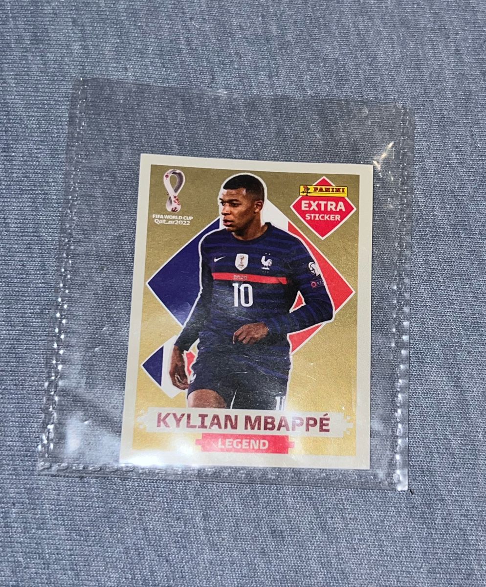 Figurinha Extra Sticker Legend Gold Kylian Mbappe