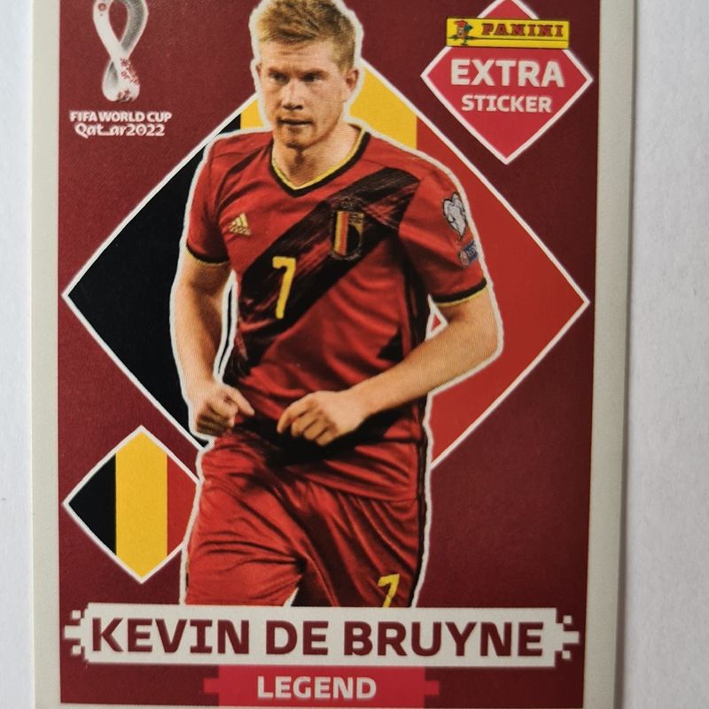 KEVIN DE BRUYNE (Bélgica) - KIT COM AS 4 FIGURINHAS EXTRA LEGENDS - OURO
