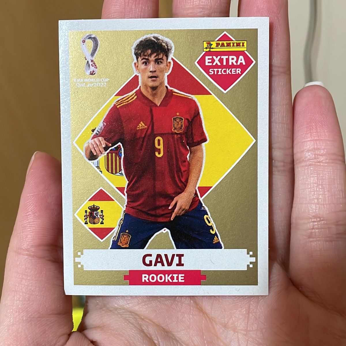 Figurinha Extra Sticker Gavi Ouro/gold | Item p/ Esporte e Outdoor ...