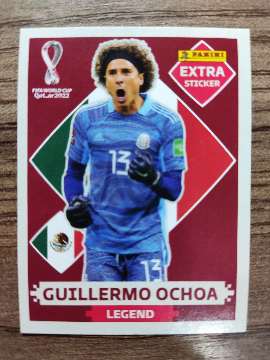 Sticker EXTRA Bordô: Figurinha do Guillermo Ochoa- Álbum Copa do Mundo 2022  – Vício Mania Figurinhas