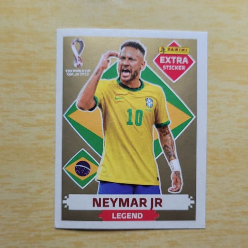 neymar jr gold oro brasil extra sticker legend - Buy Collectible