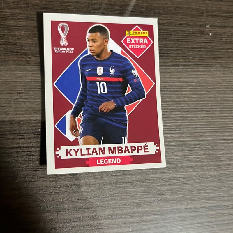 Figurinha Legend Álbum da Copa Mbappe