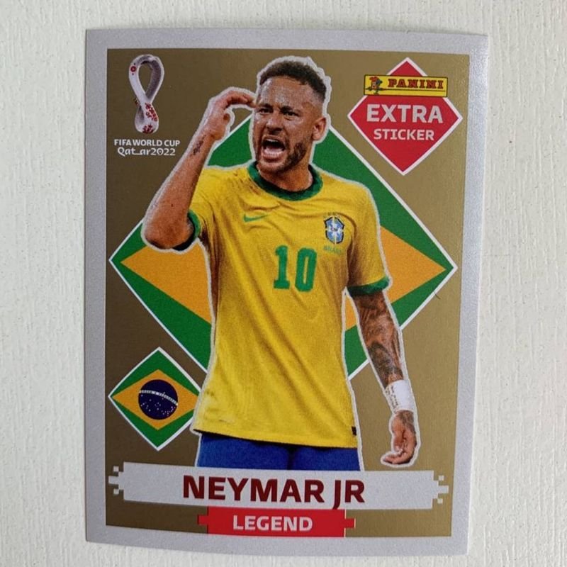 Figurinha da Copa Neymar Legend GOLD