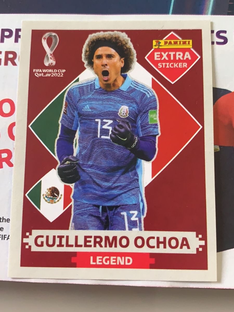 Guillermo Ochoa Ouro Carta Rara Figurinha Copa 2022 Colecionador Lendária  Legend à venda álbum 