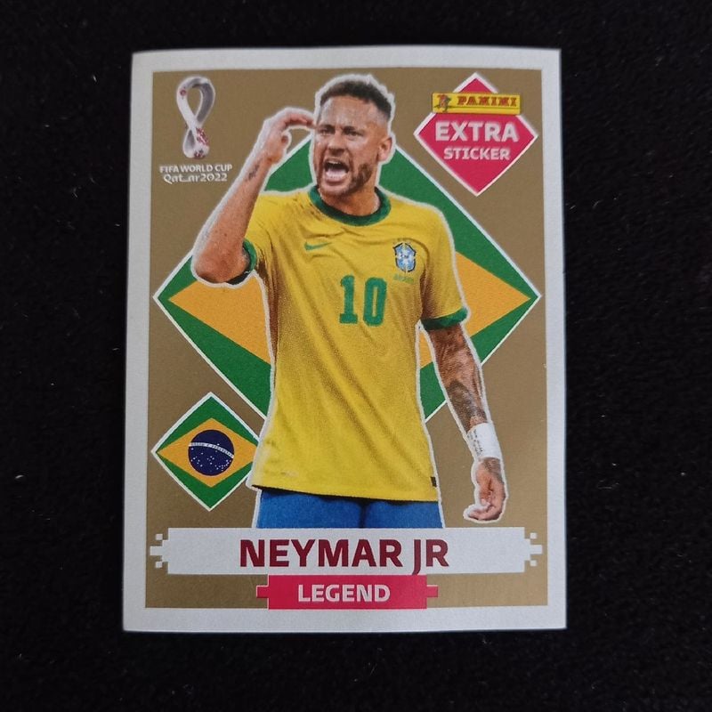 Figurinha Extra Sticker Neymar Jr. Legend Gold