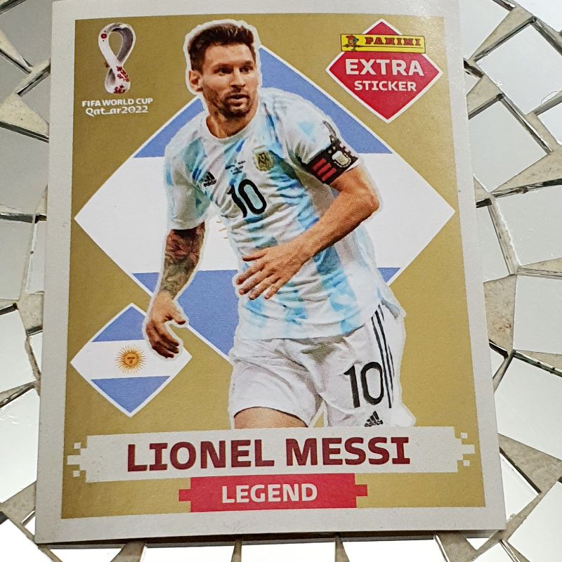 Figurinha Lionel Messi Extra Gold Legend | Panini Nunca Figurinha Lionel Messi Extra Gold Legend | Panini Nunca