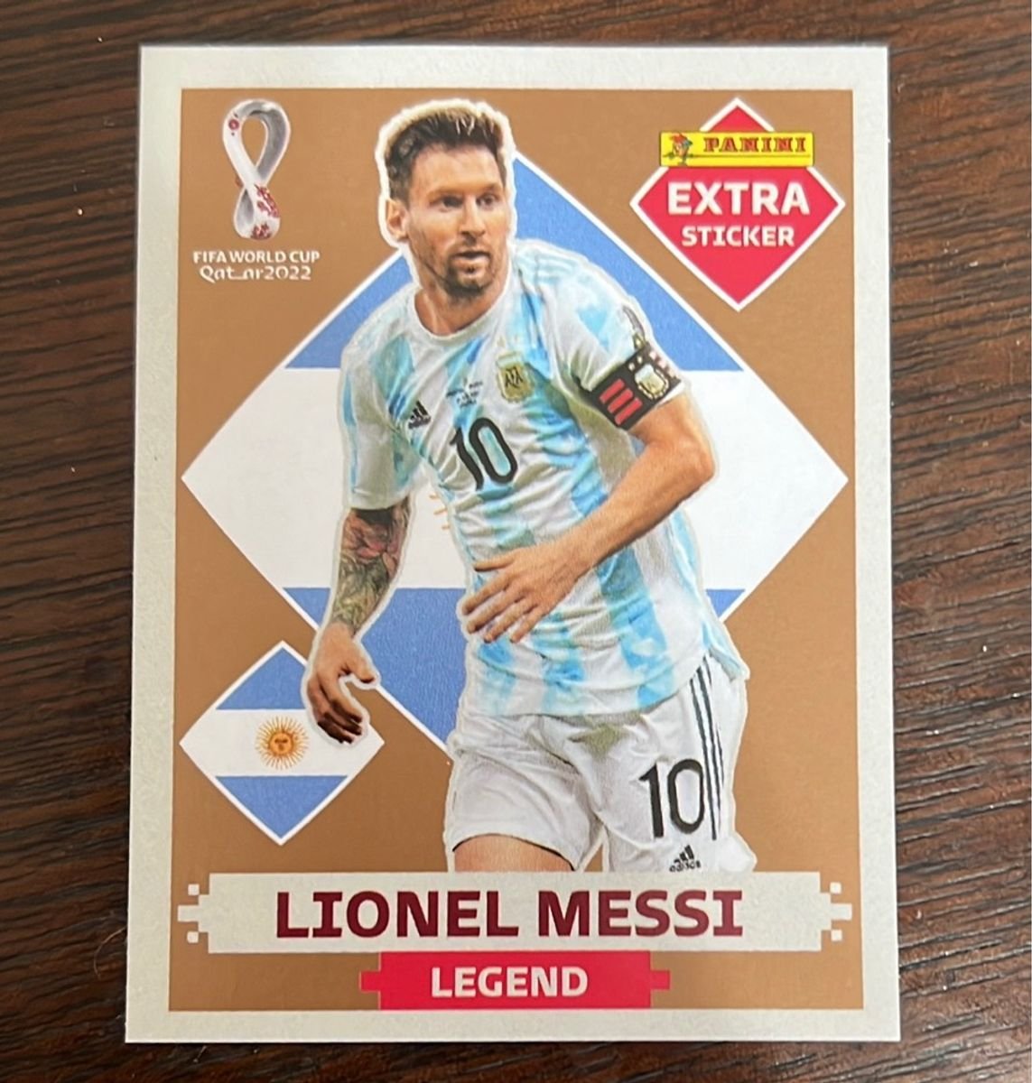 Figurinha Messi Bronze Copa Item de Papelaria álbum Copa Do Mundo Nunca Usado