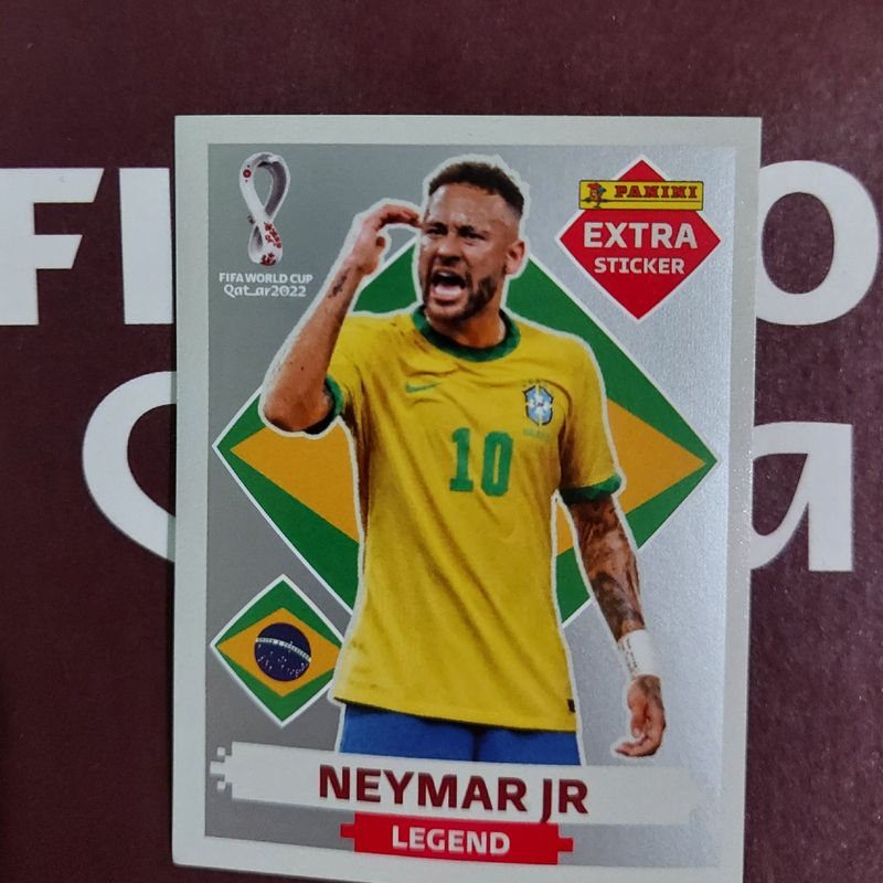 Neymar Jr. Figurinha Extra Legend Original Prata Copa Qatar