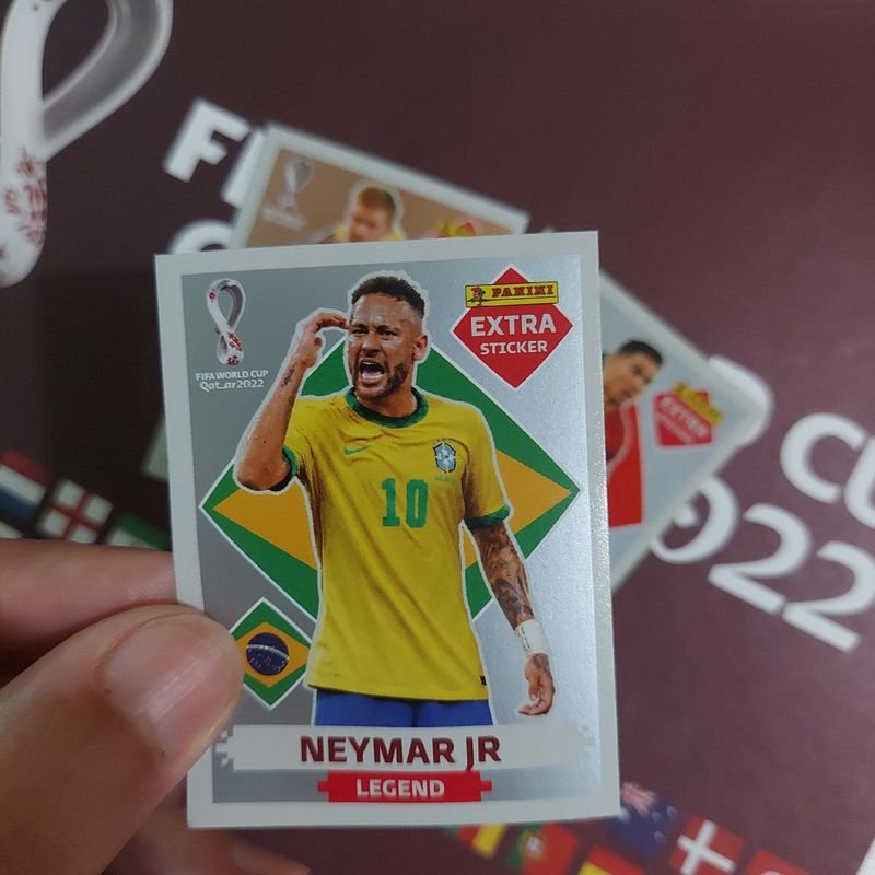 Neymar Jr. Figurinha Extra Legend Original Prata Copa Qatar