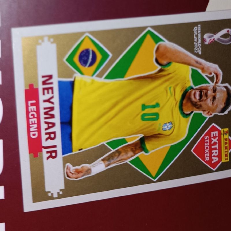 PANINI WORLD CUP 2022 NEYMAR JR. EXTRA CARD GOLD LEGEND