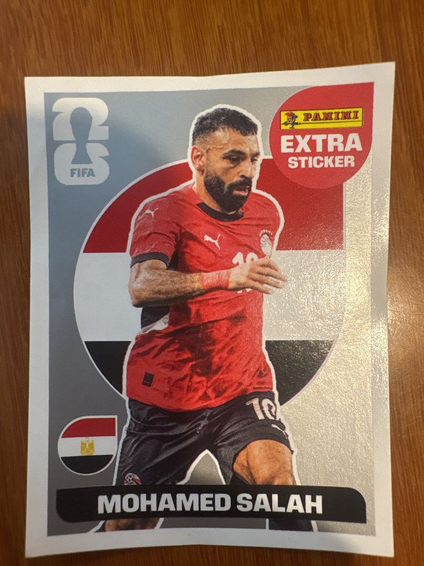 Figurinha Panini Extra Sticker Mohamed Salah | Produto Vintage e Retro ...