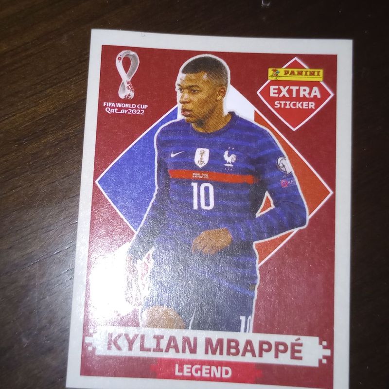 Figurinha Legend Mbappé Prata  Roupa Esportiva Masculino Panini