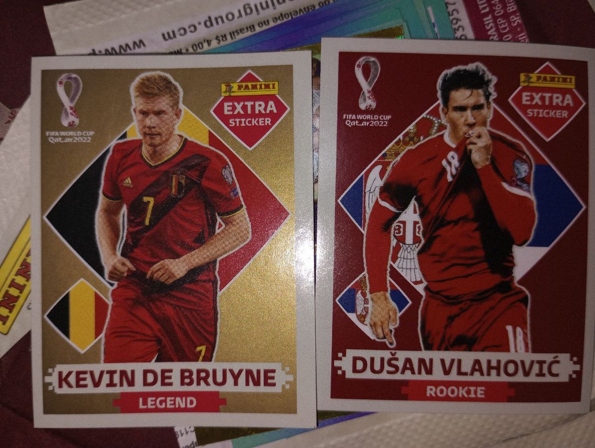 Figurinhas Raras Legends Gold Kevin De Bruyne Rookie Dusan Vlahovic Item P Esporte E