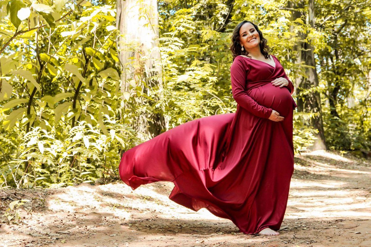 vestido de gravida para ensaio fotografico