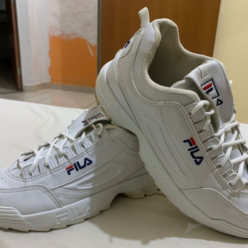 Tenis fila disruptor branco hot sale masculino