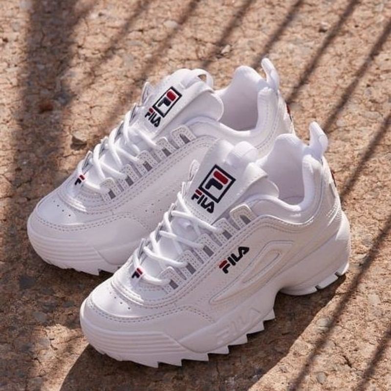 Fila disruptor hot sale branco e azul