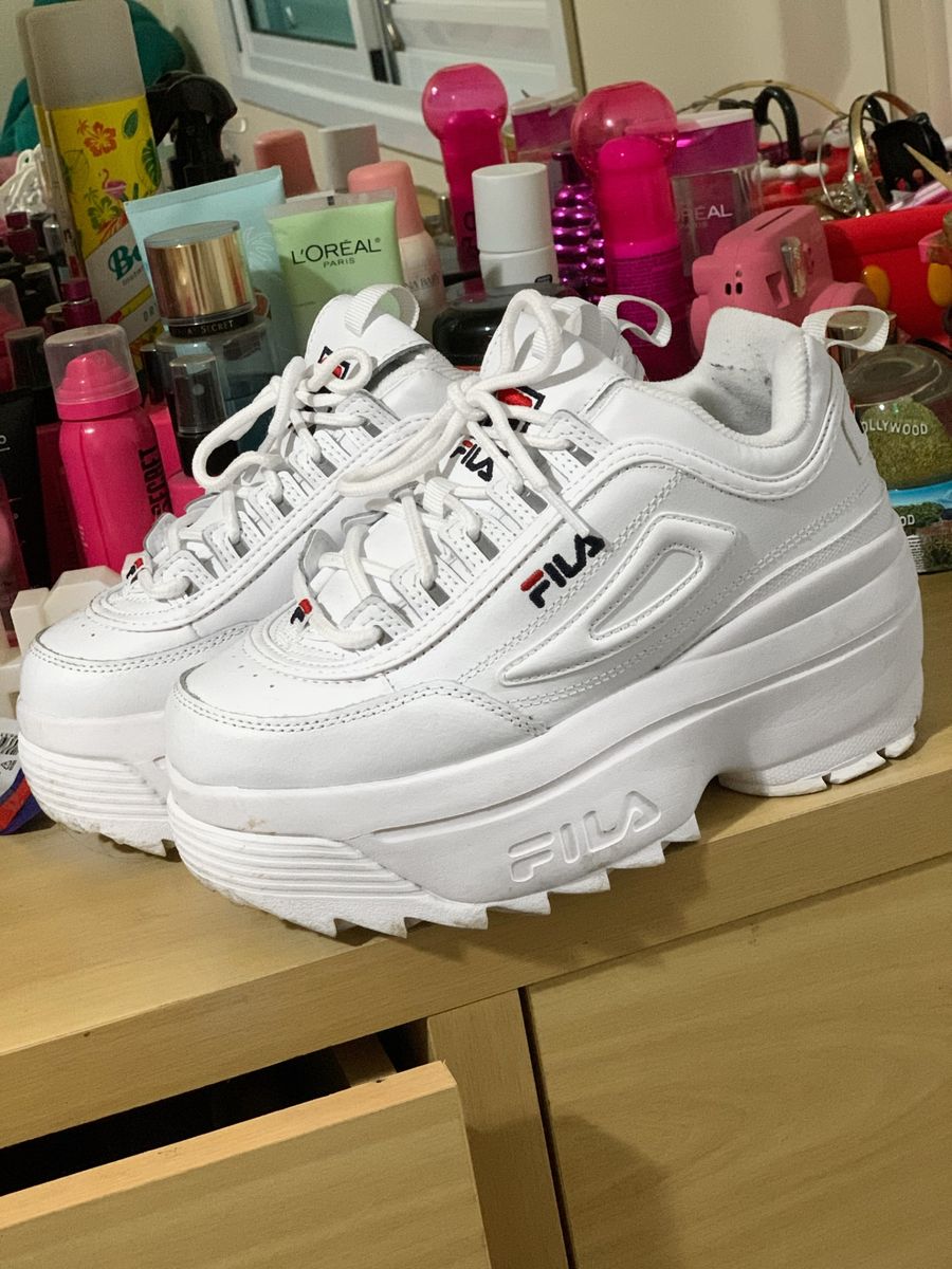 tenis alto branco fila