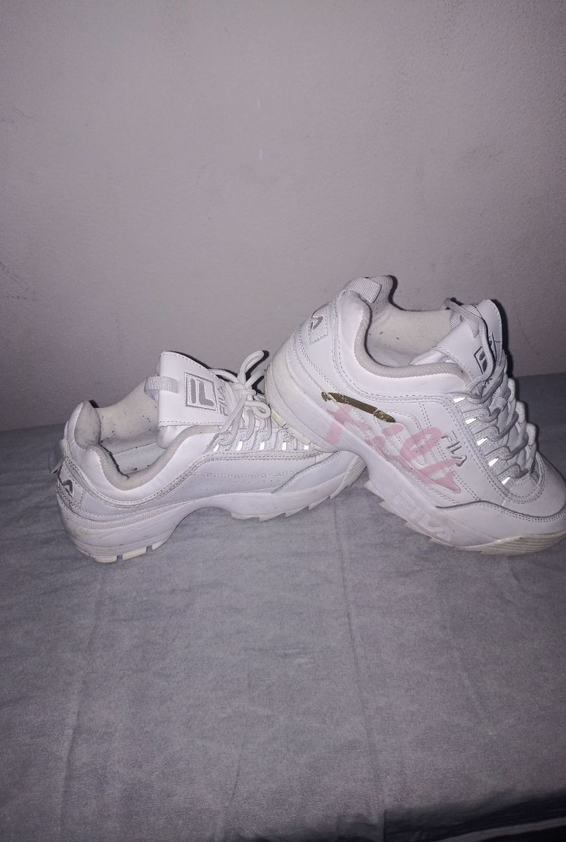 Fila disruptor deals script pink