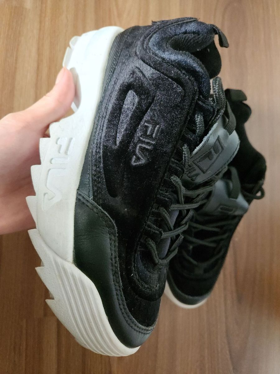 Fila Disruptor Veludo T nis Feminino Fila Usado 88325907 enjoei