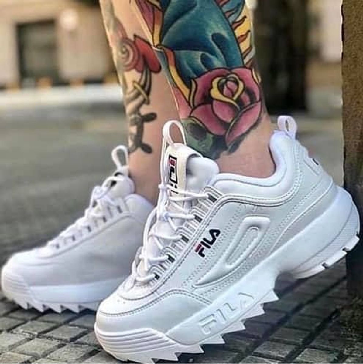 tenis fila disruptor original branco