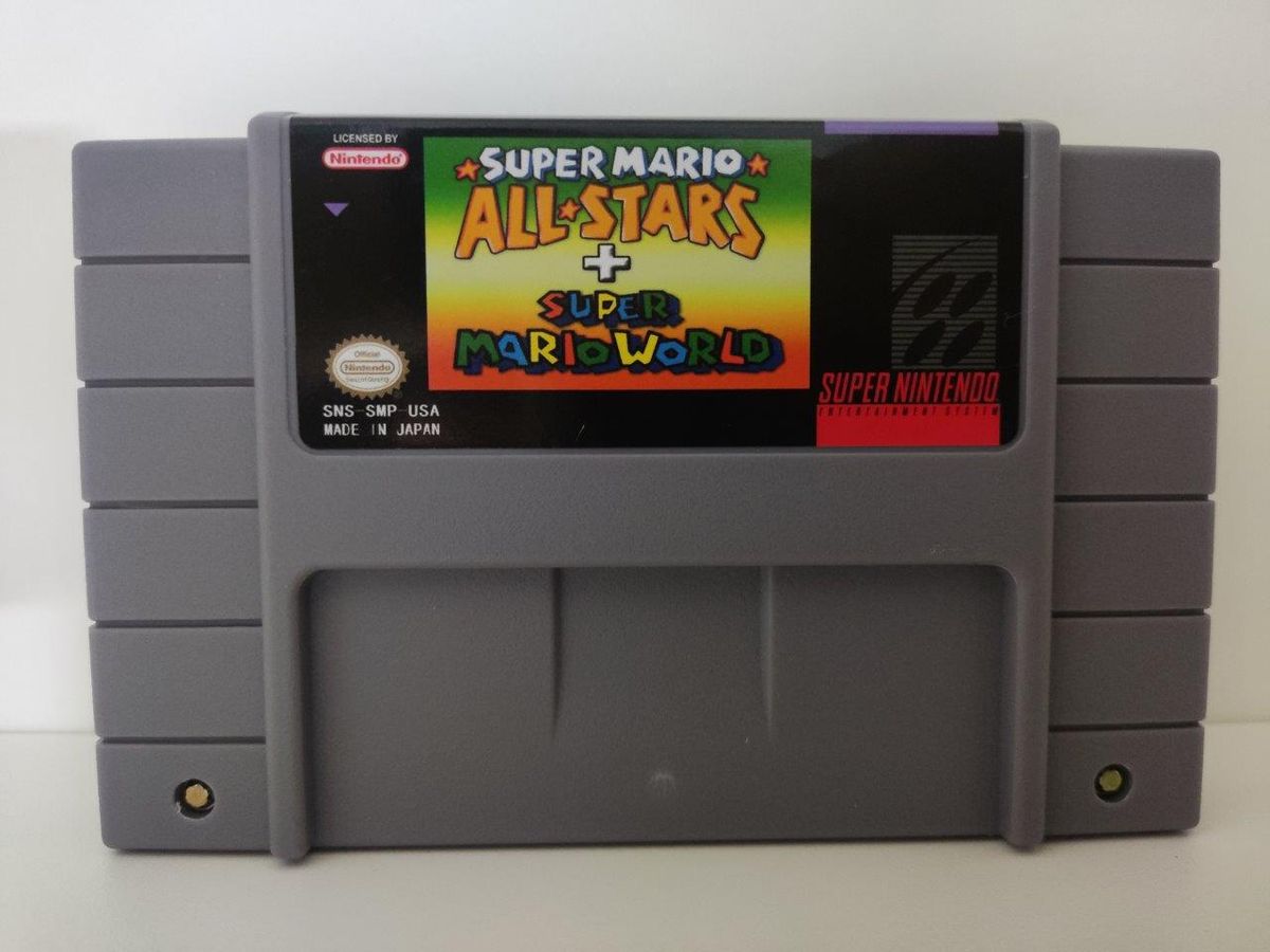 Fita Cartucho Super Mario World Mario All Stars Para Super Nintendo