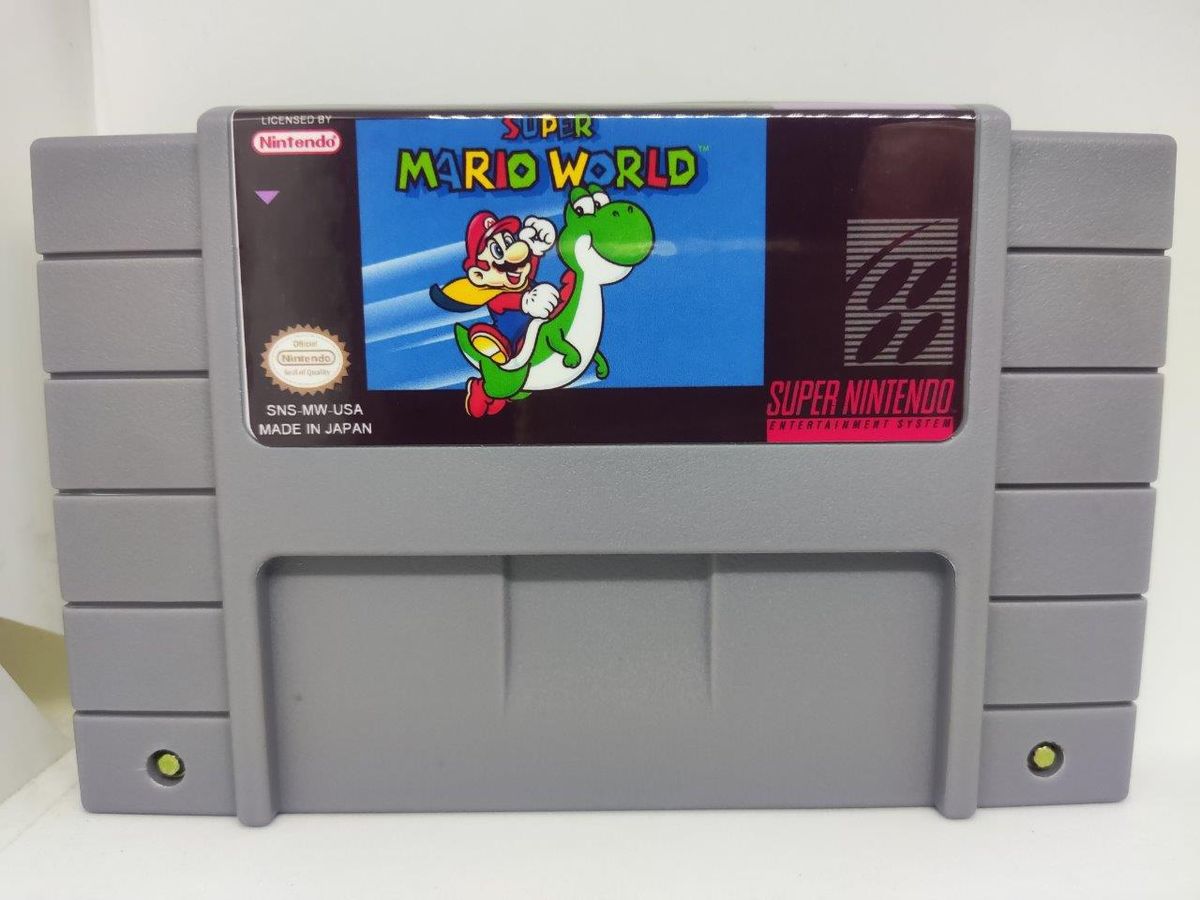 Fita Cartucho Super Mario World Super Nintendo Snes Salvando Jogo De Videogame Nunca Usado