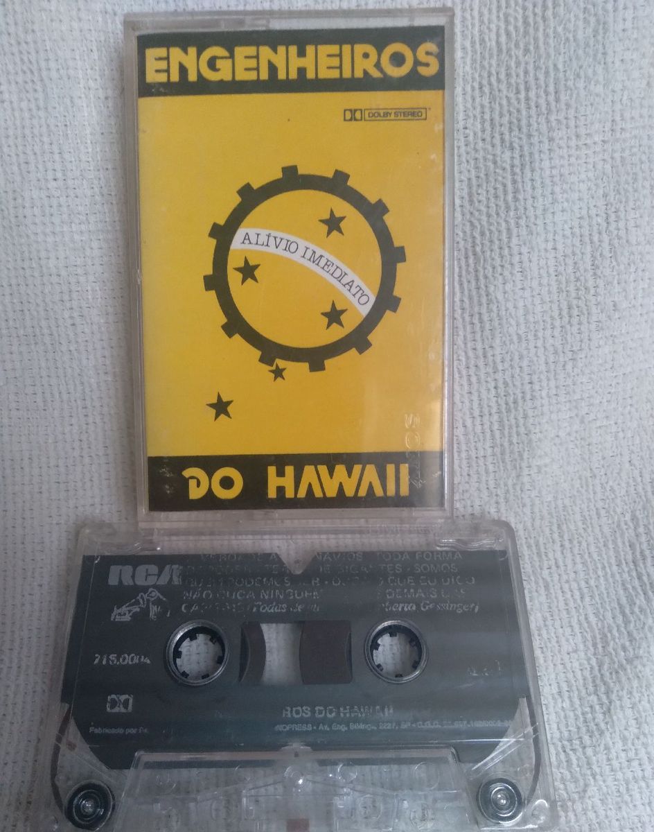 Fita K7 Original Engenheiros do Hawaii Alívio Imediato 1989 | Item de ...