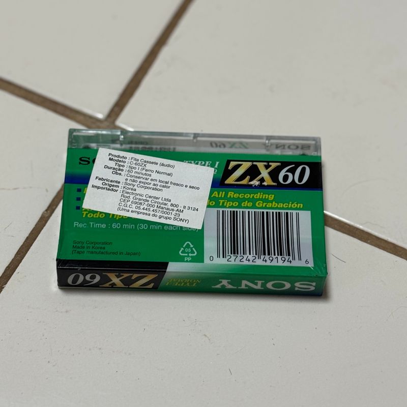 Fita K7 Zx60 Sony | Sony Nunca Usado 110622710 | enjoei