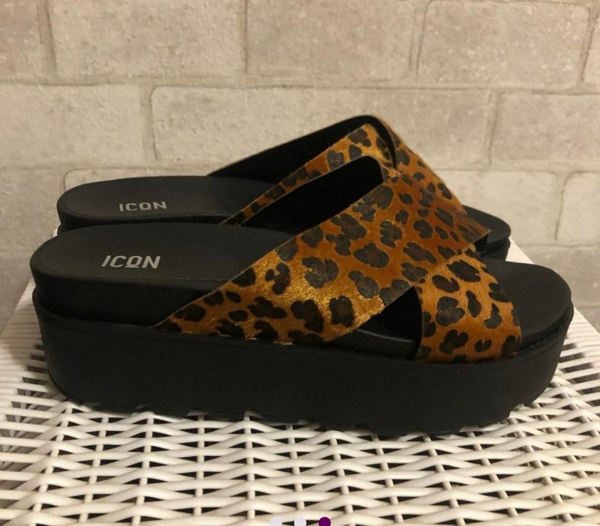 Flatform Onça Icon | Sandália Feminina Icon Nunca Usado 87284433 | enjoei