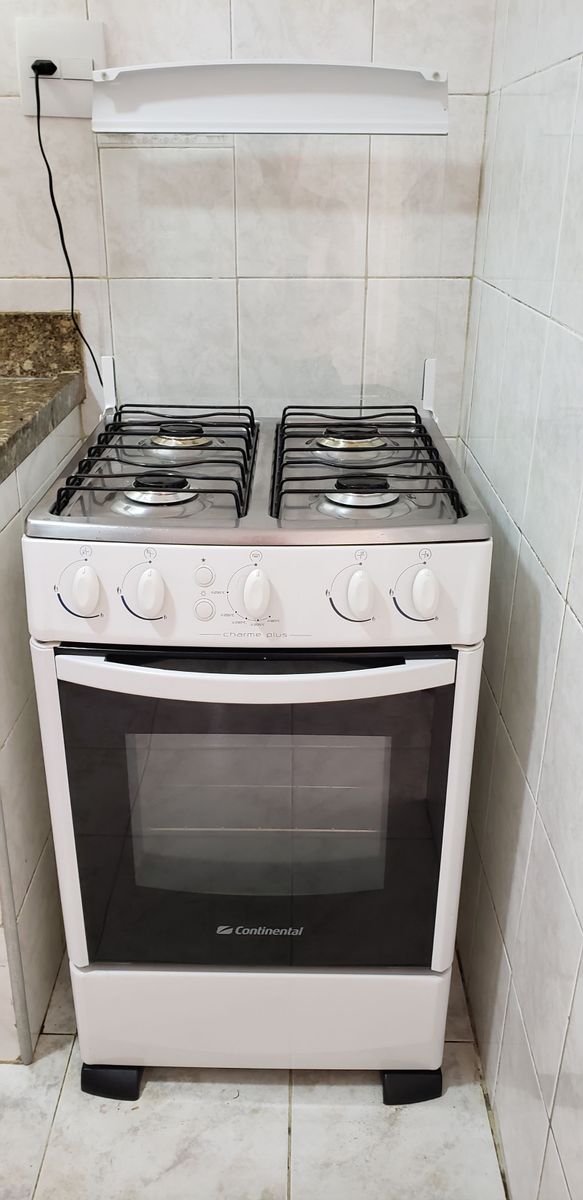Fogão Continental 4 Bocas Charme Plus Automático Branco