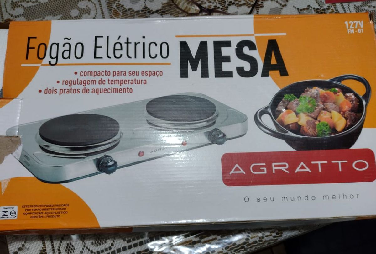 Fogão Elétrico Cooktop 127v Nunca Usado Item Info & Eletro Agratto