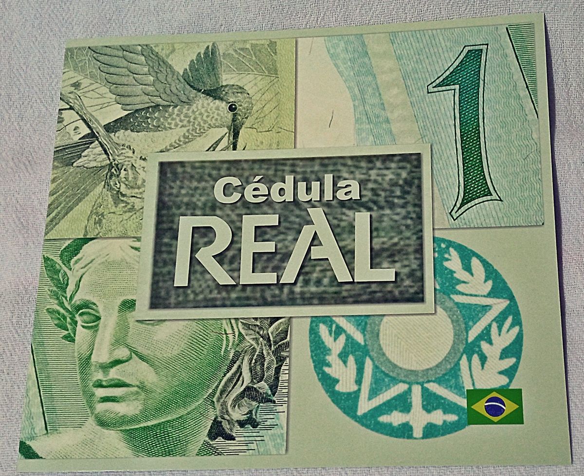 Folder com a Cédula 1 Real Fe | Cacareco Nunca Usado 74473760 | enjoei