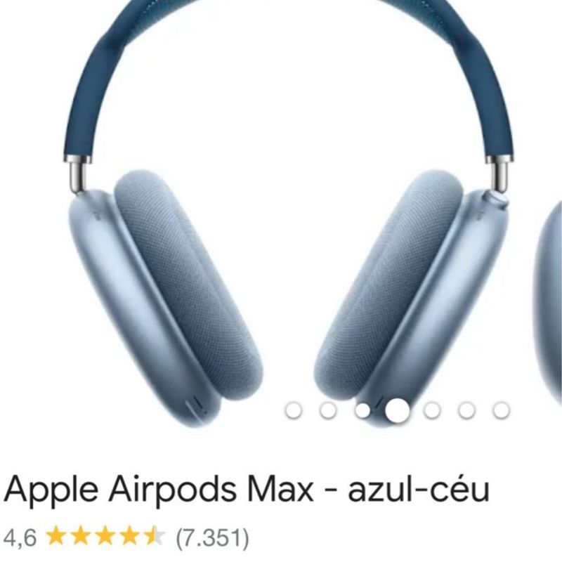 Fone de Ouvido Apple Airpods Max Azul Céu | Apple Nunca Usado