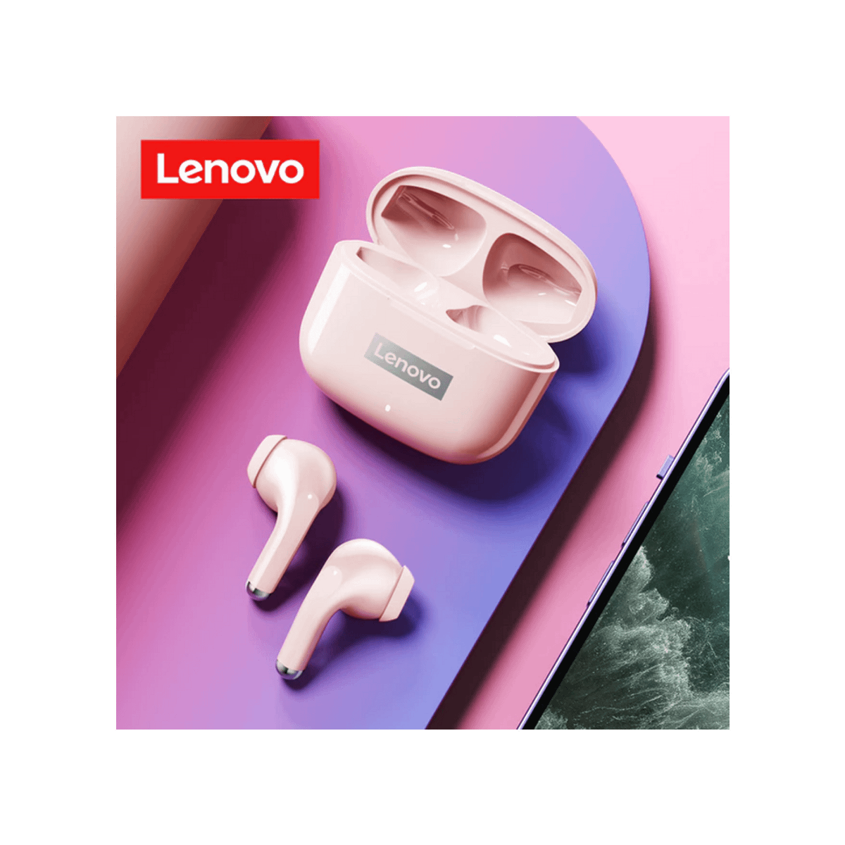 Fone Sem Fio Bluetooth Lenovo Lp Pro Rosa Item De M Sica Lenovo