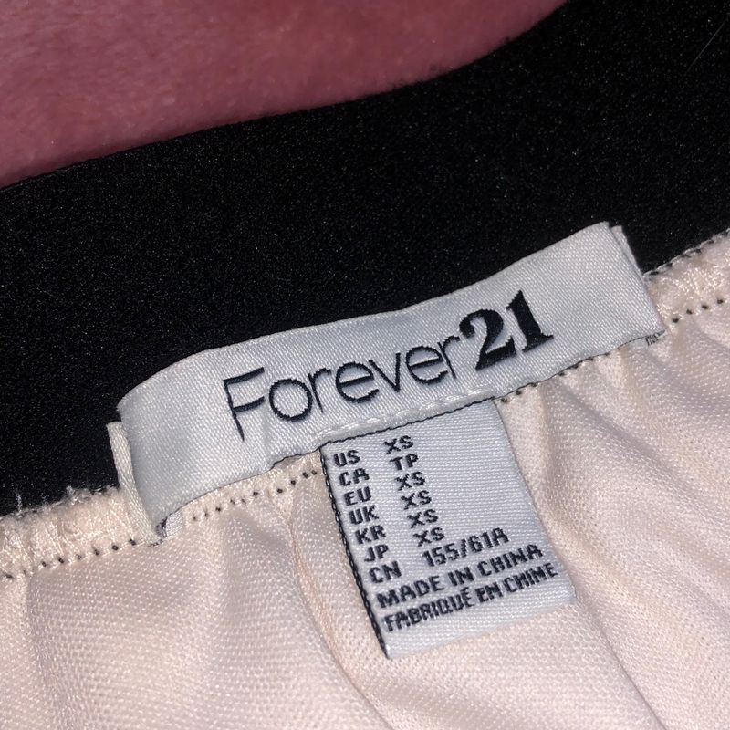 Forever 21 - Saia Off White, Saia Feminina Forever 21 Usado 87599325