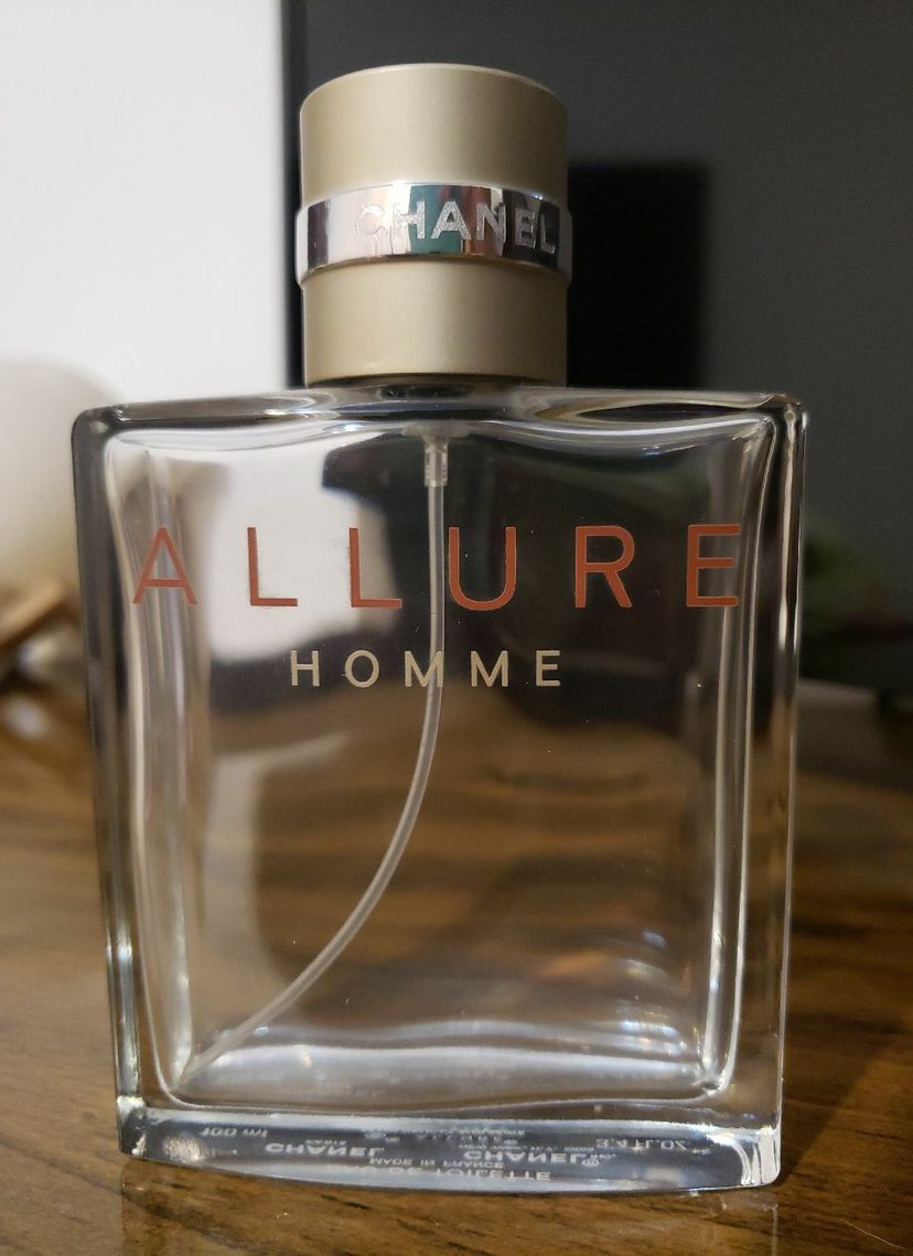 frasco vazio perfume allure home da chanel - perfumes chanel
