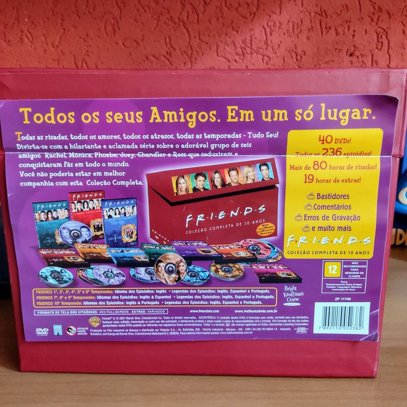 Friends: Coleção Completa de 10 Anos da Série em Dvd | Box