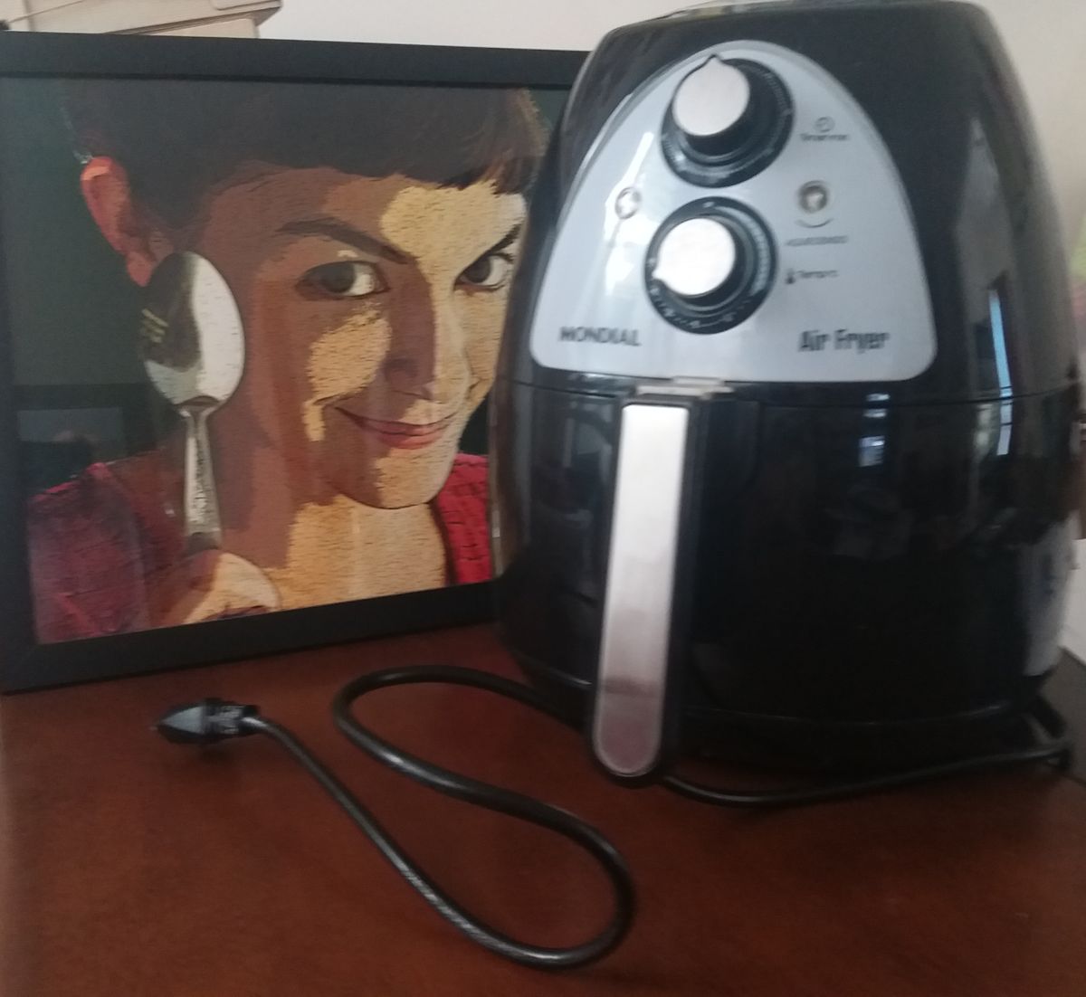 Fritadeira sem Óleo Air Fryer Mondial Family Naf03i 4l Preto e Inox