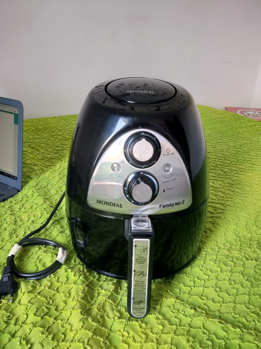 Fritadeira sem Óleo Air Fryer Mondial Family Naf03i 4l Preto e Inox