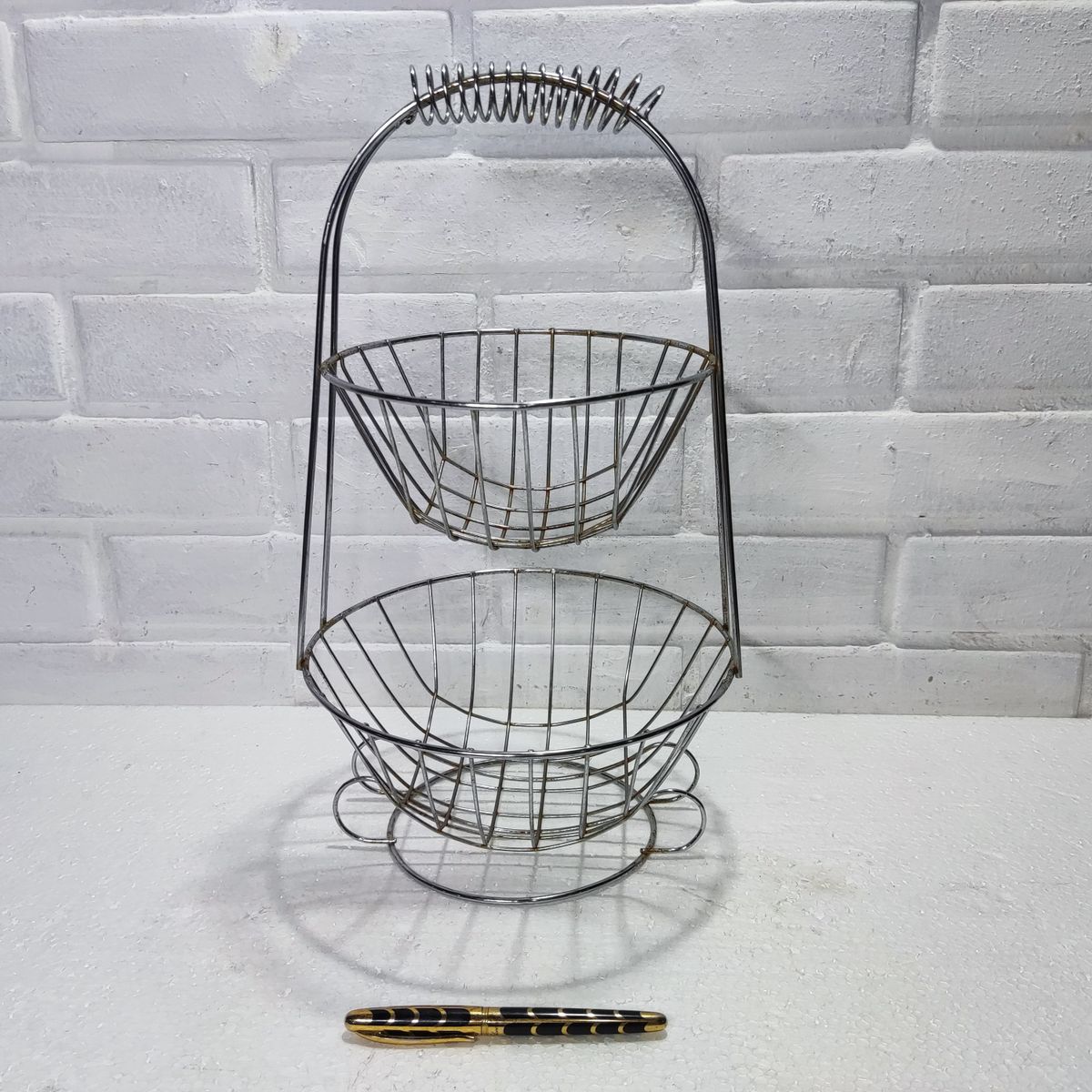 Fruteira Aramado Inox Anos 60 Original 40x23cm 480g Raridade | Item de ...