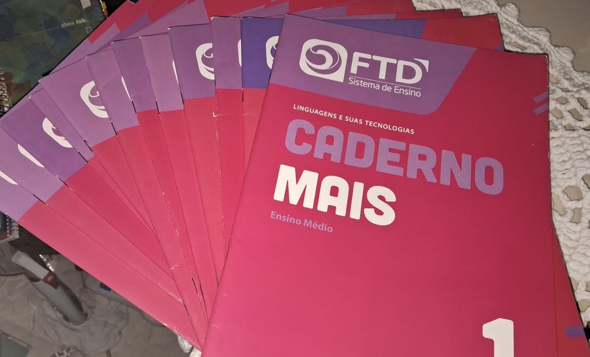 Ftd Kit Com 12 Volumes Caderno Mais 1 Ao 12 1oano Linguagens E Suas Tecnologias Livro Ftd 2746